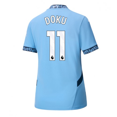 Dres Manchester City Jeremy Doku #11 Domaci za Žensko 2024-25 Kratak Rukav